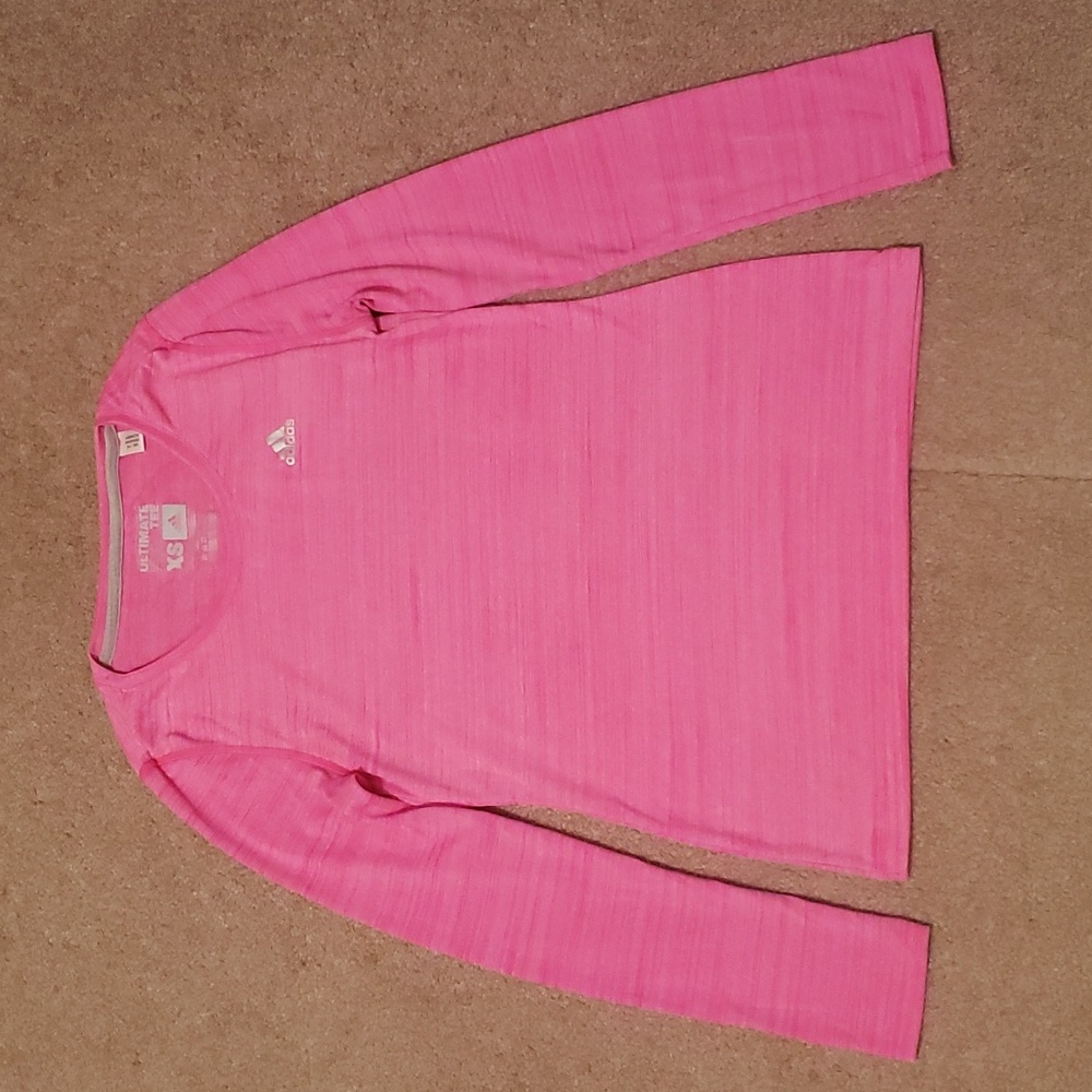 Adidas Women's Pink Climalite Ultimate Long Sleeve Tee